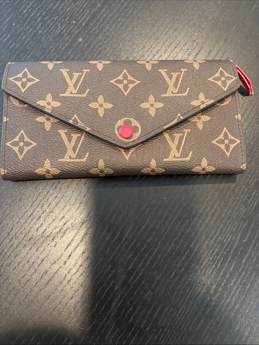 Louis Vuitton Monogram Continental Wallet with Red Snap NWOT